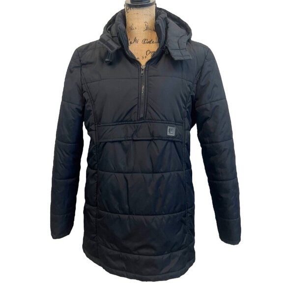 Kenneth Cole Men's Black Quarter Zip Pull Over Quilted Jacket Large - Picture 2 of 7